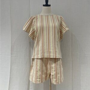 Madewell Textural Knit Set in Stripe Size M